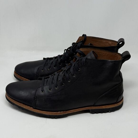 Timberland Chukka Boots Mens 13 Black Leather Plain Toe Lace Up Ankle Casual main image 10